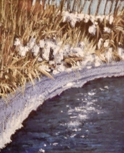 Down In The Riparian -Oil Pastel Painting