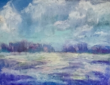 Clearing Storm-Oil Pastel Painting