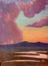 Pretty in Pink-Oil Pastel Painting