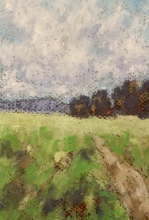 Alpine Field-Oil Pastel Painting