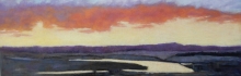 Oldman Sunset- Oil Pastel Painting
