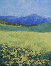 Canola Foothills No2-Oil Pastel Painting