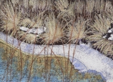 Riparian Reflections-Oil Pastel Painting
