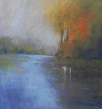 Morning Haze-Oil Pastel Painting