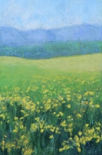 Canola Foothills No1-Oil Pastel Painting
