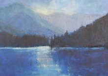 Waterton Blues-Oil Pastel Painting