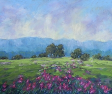 Alpine Fireweed, Soft Pastel Painting