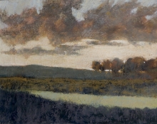 Autumn Pasture Soft Pastel Painting