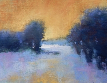 Blue Trees- Soft Pastel Painting