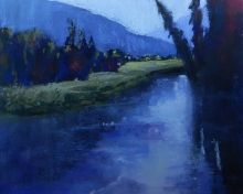Waterton River Gorge-Soft Pastel Painting