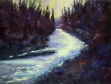 Fall Crowsnest River - Soft Pastel Painting
