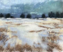 First Snow-Soft Pastel Painting