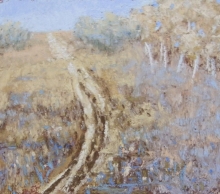 NoseHill Dog Walk-Soft Pastel Painting