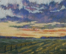 Sun Setting Over Pasture