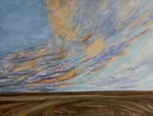 Windy Sky - Pan Pastel Painting