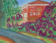Costa Rica Villa - Watercolour Painting