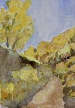 Fall Trail-Watercolour Painting