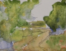 Farm Lane - Watercolour Painting