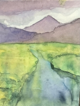 Foothills Creek- Watercolour Painting