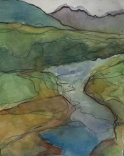 Mountain Stream No2 - Watercolour Painting