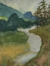 Mountain Stream - Watercolour Painting