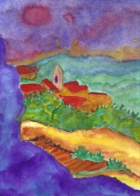 Les-baux Provence No1 - Watercolour Painting