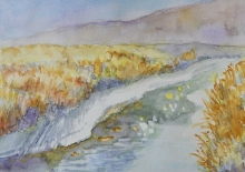 Spring Riparian Thaw - Watercolour Painting